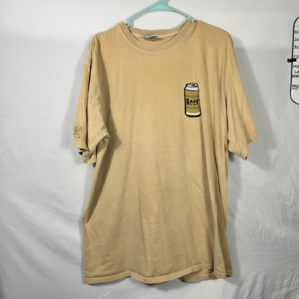 Crazy Shirts T-Shirt Mens XL Tan Excellent Wish You Were Beer Graphic Tee 743